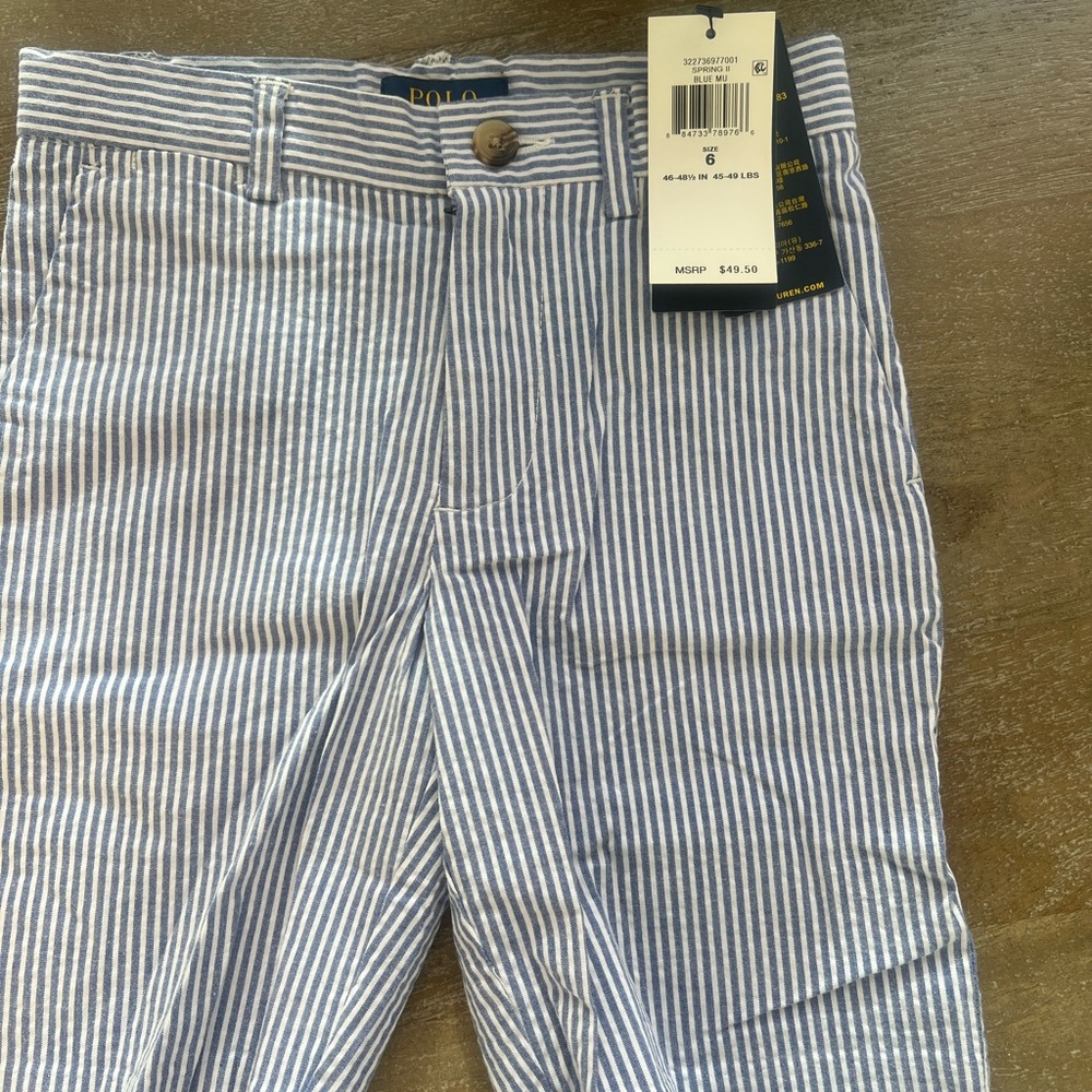 Polo Ralph Lauren Blue and White Striped Pants